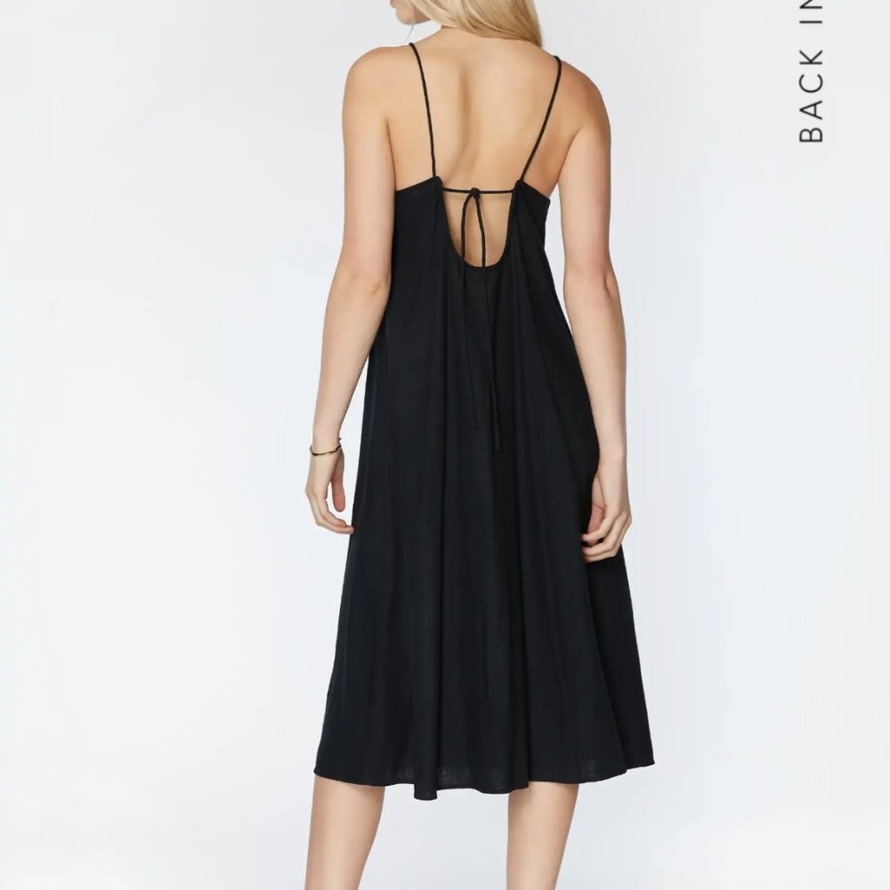 Oak + Fort Linen Blend Midi Dress - Picture 3 of 4